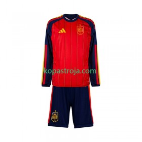 Billiga Fotbollströjor Spanien Barn Hemma tröja WM 2026 Långärmad